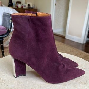 Robert Clergerie Katia Purple Suede Booties